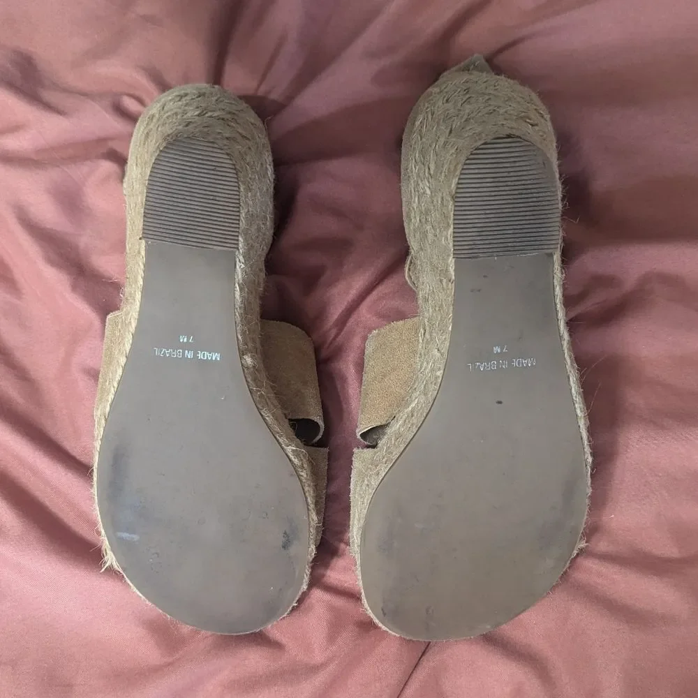 Matisse Natural Cha Cha Boho Suede Espadrilles Wedge Sandal